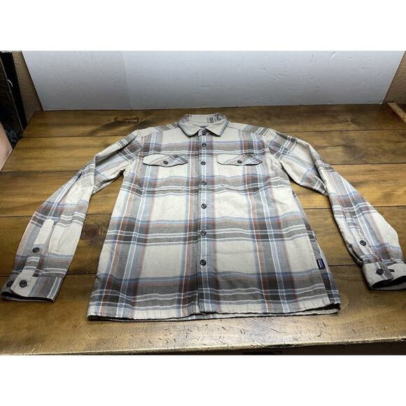 Patagonia Other - Patagonia Organic Cotton Men’s Fjord Flannel Shirt Size Small Beige